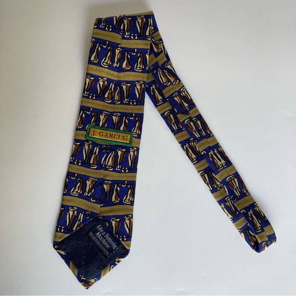 J. Garcia Silk Tie "Like a Twittering Machine” Blue Collection 14 Vintage 1996 - Picture 4 of 10